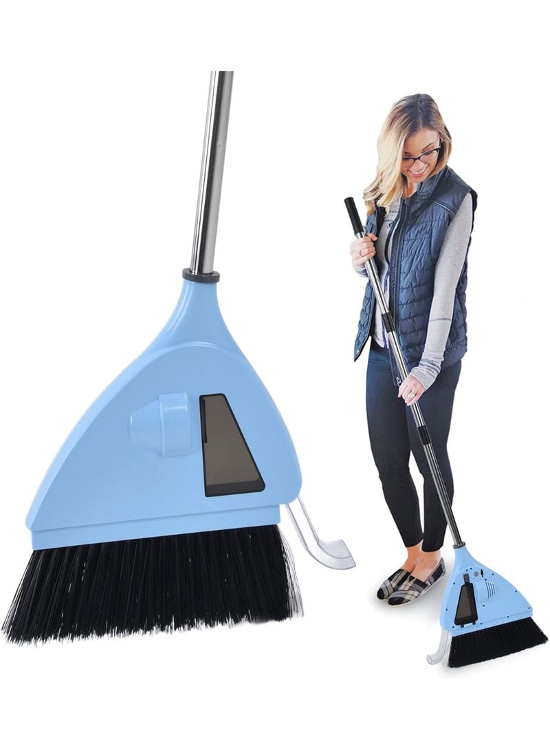 2 in 1 Sweeper with Built-in Vacuum, Ultra Quiet 20,000 rpm Cordless Vacuum Sweeper, 2000mAh USB Charging Vacuum Broom Cleaner for Bedroom, Living Room, Office, Hotel - Image 2