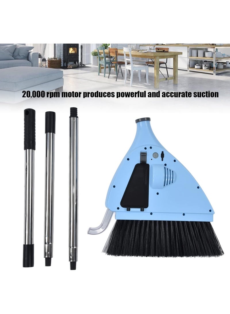 2 in 1 Sweeper with Built-in Vacuum, Ultra Quiet 20,000 rpm Cordless Vacuum Sweeper, 2000mAh USB Charging Vacuum Broom Cleaner for Bedroom, Living Room, Office, Hotel - Image 5