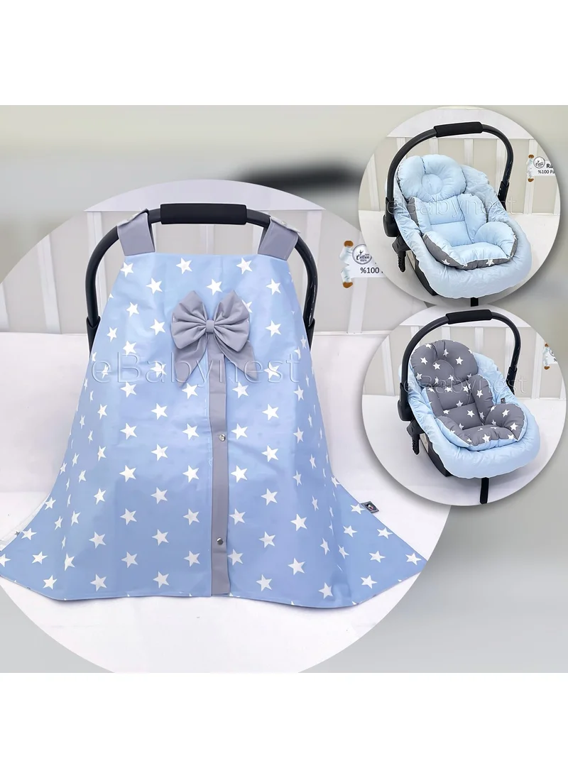 Ebabynest Big Star Series Blue Gray Stroller Cover Set of 3