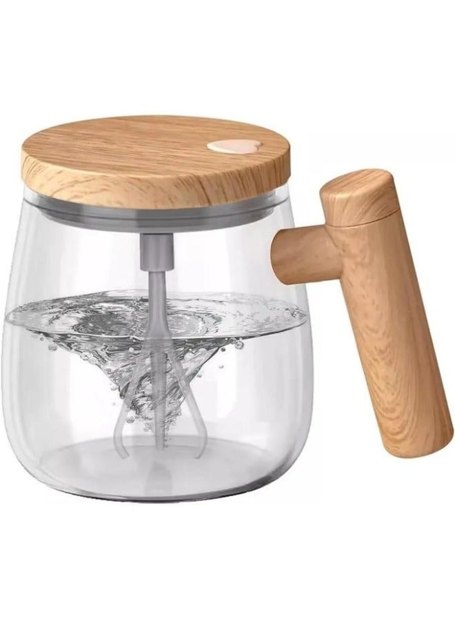 FALMER Portable USB Electric Mixer Cup –400ml Self-Stirring Glass Mug – Ideal for Protein, Coffee, Oats & Powdered Drinks  - Image 2