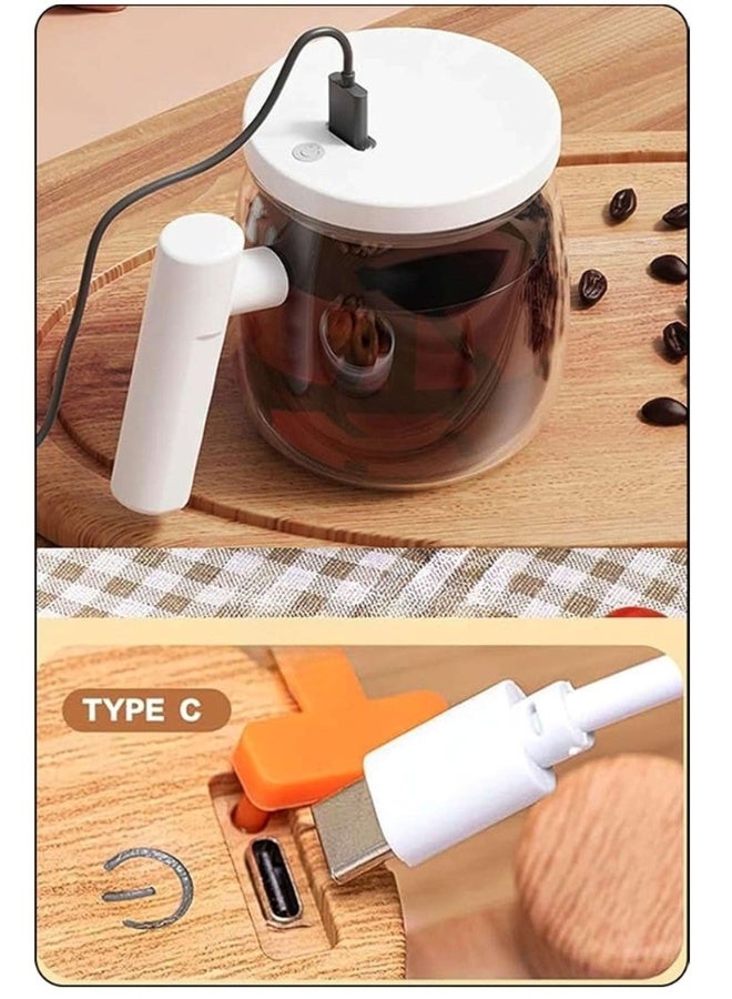 FALMER Portable USB Electric Mixer Cup –400ml Self-Stirring Glass Mug – Ideal for Protein, Coffee, Oats & Powdered Drinks  - Image 4