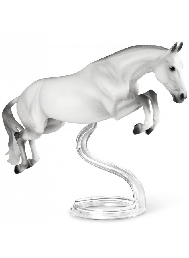 Breyer Horses Traditional Series Get Rowdy | USEF High Performance Horse of The Year 2019 & 2020 | Horse Toy Model | 14" x 11" | 1:9 Scale | Model #1862, White - Image 1
