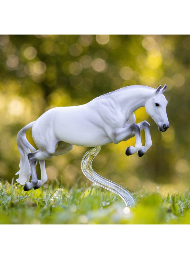Breyer Horses Traditional Series Get Rowdy | USEF High Performance Horse of The Year 2019 & 2020 | Horse Toy Model | 14" x 11" | 1:9 Scale | Model #1862, White - Image 3
