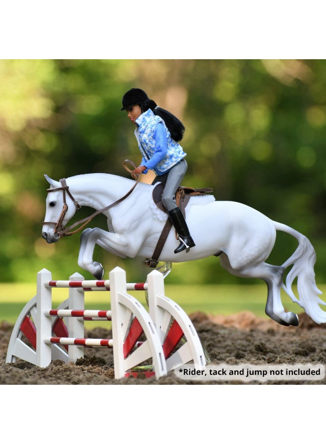 Breyer Horses Traditional Series Get Rowdy | USEF High Performance Horse of The Year 2019 & 2020 | Horse Toy Model | 14" x 11" | 1:9 Scale | Model #1862, White - Image 2