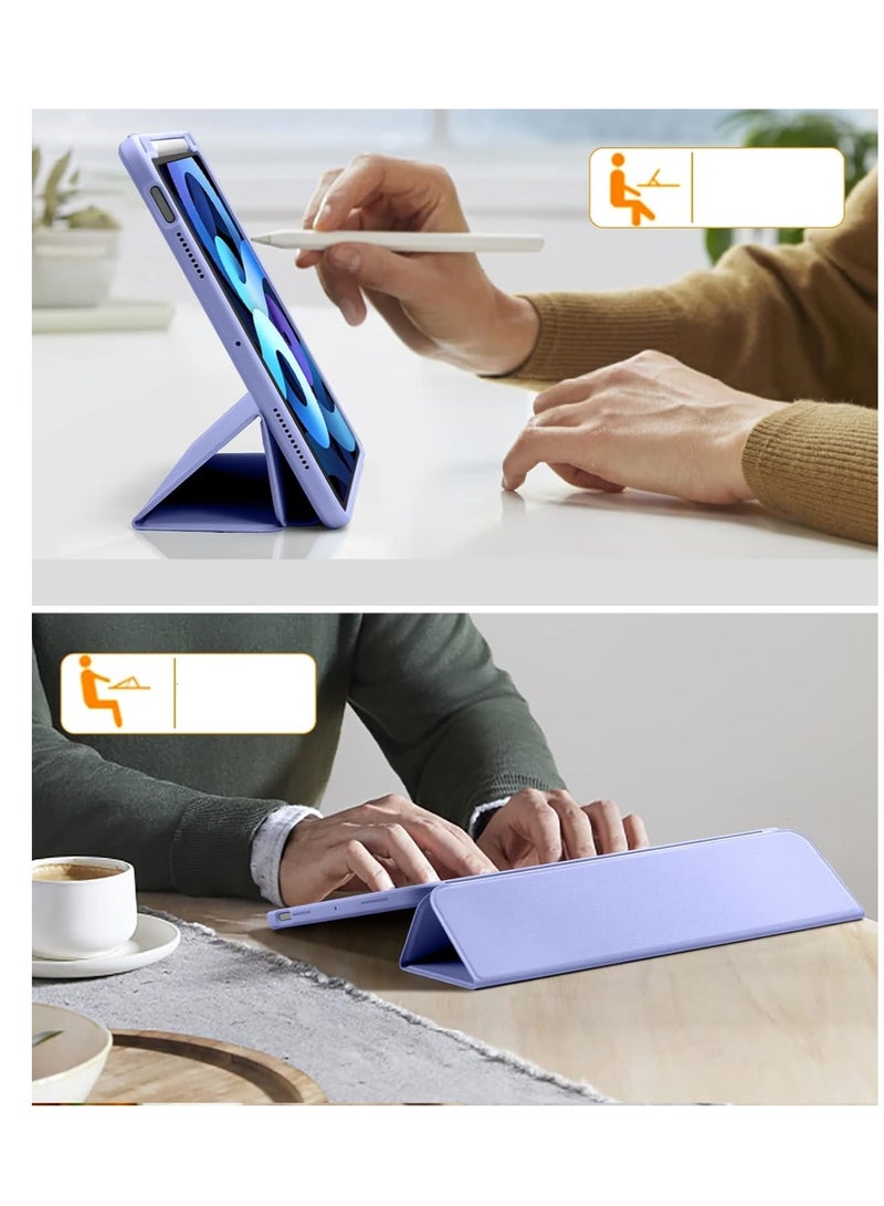 EVO iPad Air 11 Inch Case, M2 2024 Acrylic Transparent Cover, 11/10.9 Inch Cover, Pencil Storage Holder, PU Laser, Closure, Trifold, Stand, Built-in Magnet, Auto Sleep Function, Magnetic Charging,  - Image 3