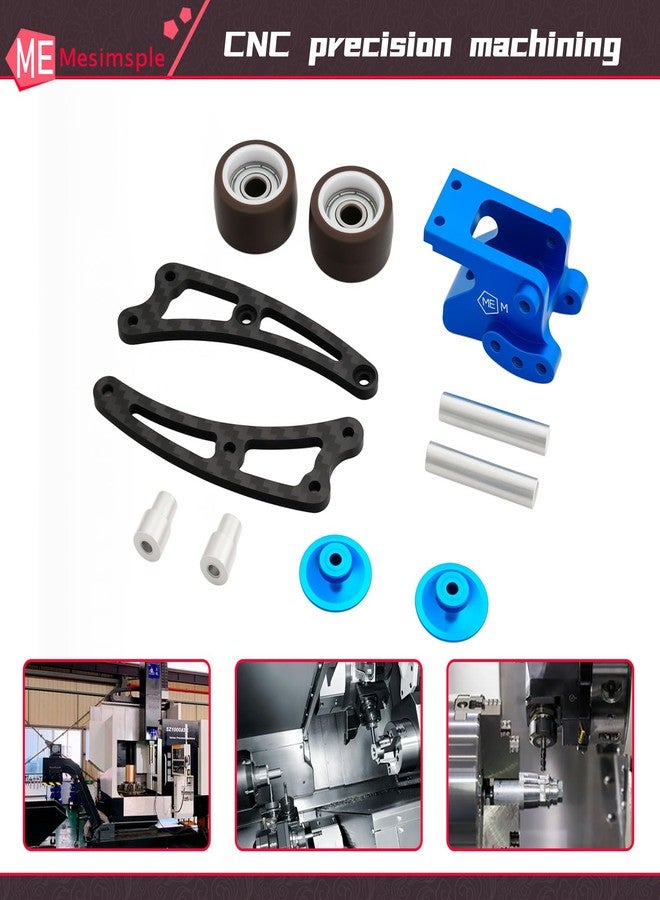 Mesimsple Carbon Fiber Adjustable Wheelie Bar for 1/14 H14BM 14209 14210 Series Upgrade Parts Blue - Image 4