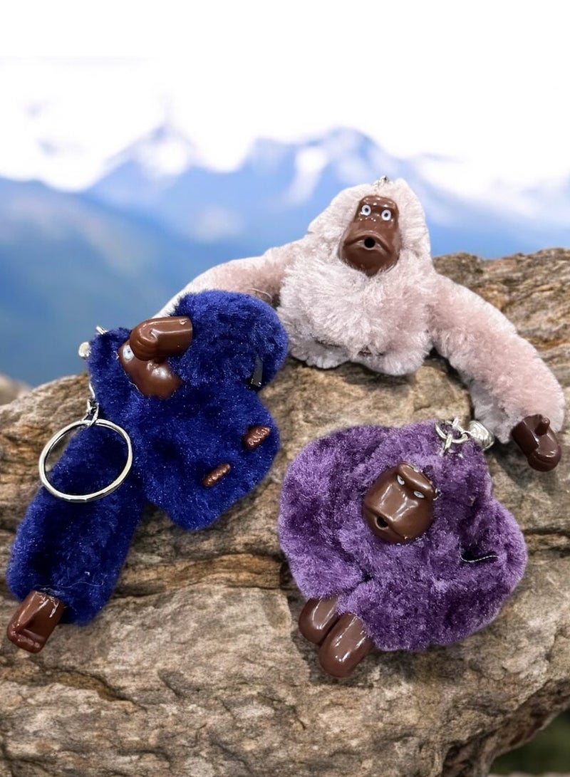 NEW STYLE 3Pcs Of Multicolor Monkey Keychains - Image 2