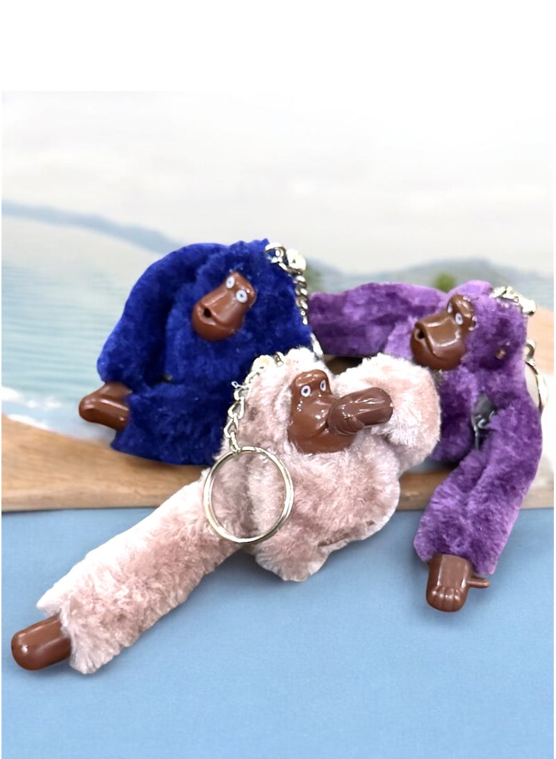 NEW STYLE 3Pcs Of Multicolor Monkey Keychains - Image 3