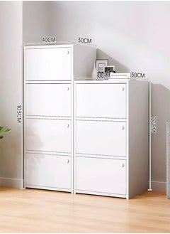 LEDIN Multi-Layer Chest of drawers bedroom storage cabinet storage cabinet wall storage cabinet simple multi-layer clothing storage cabinet (White)  - Image 2