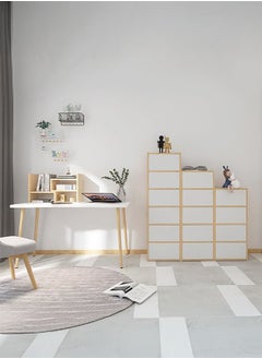 LEDIN Multi-Layer Chest of drawers bedroom storage cabinet storage cabinet wall storage cabinet simple multi-layer clothing storage cabinet (White)  - Image 3