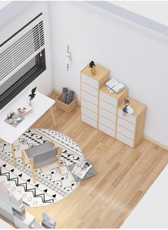 LEDIN Multi-Layer Chest of drawers bedroom storage cabinet storage cabinet wall storage cabinet simple multi-layer clothing storage cabinet (White)  - Image 4