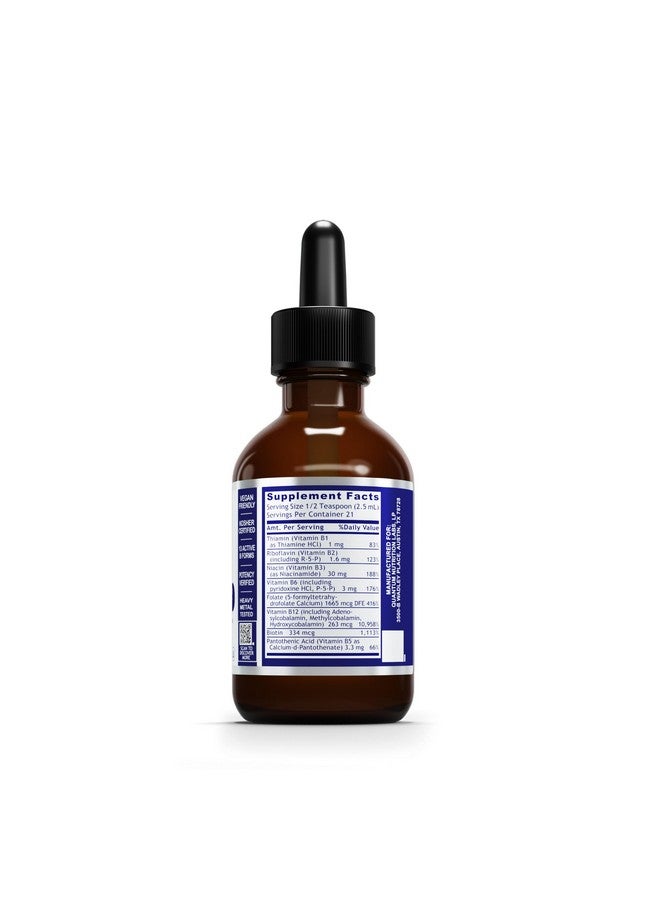 Quantum Nutrition Labs Max Energy B - Vitamin B Complex Liquid Drops, Organic Vitamin B Supplement for Women and Men, Vitamin B1, B2, B3, B5, B6, B12 - 2 Fl Oz - Image 2