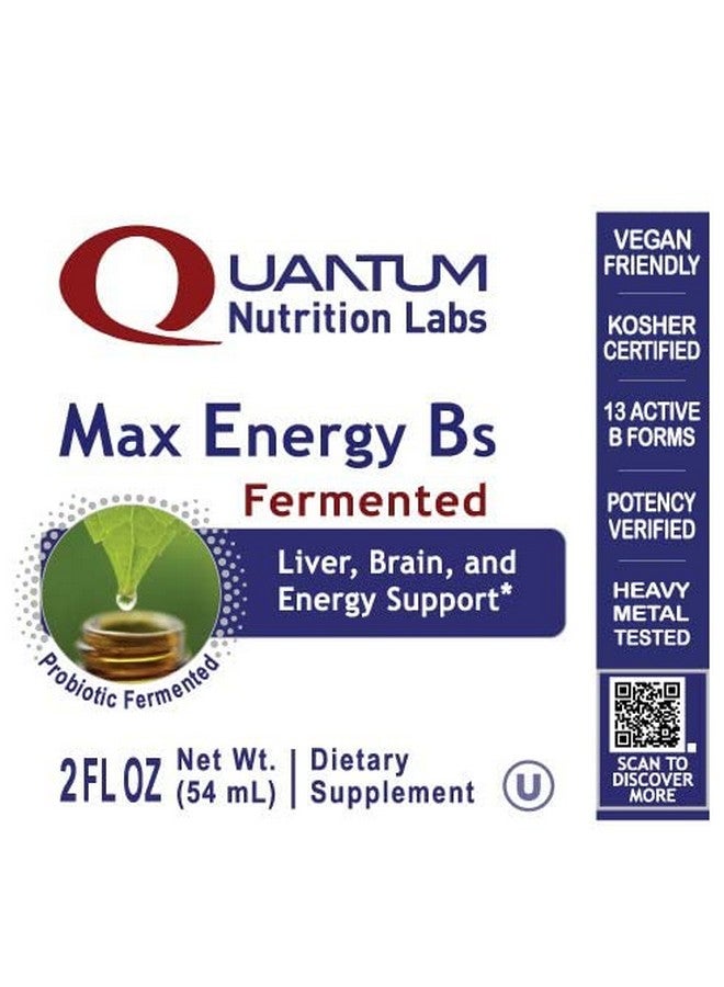 Quantum Nutrition Labs Max Energy B - Vitamin B Complex Liquid Drops, Organic Vitamin B Supplement for Women and Men, Vitamin B1, B2, B3, B5, B6, B12 - 2 Fl Oz - Image 4
