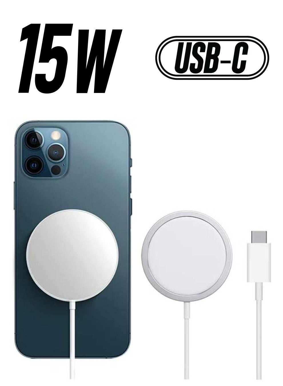 Wireless Charger for iPhone 15/14/13/12 Series Fast Charging Magnetic Charger Compatible with Samsung Galaxy Series 15W Phone Charger Mag Safe Charging Pad