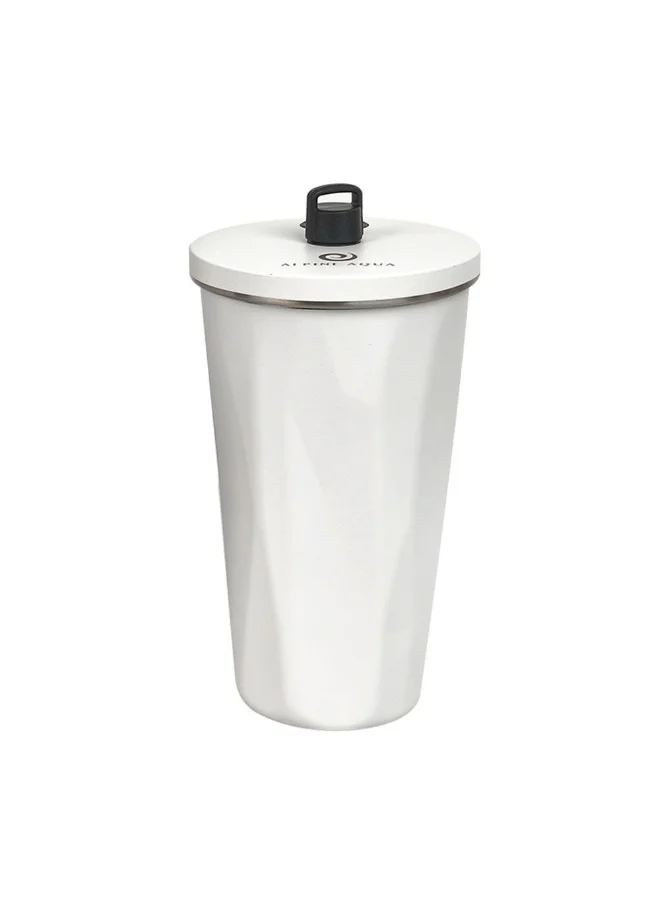 DANUBE HOME Alpine Aqua Travel Tumbler Stainless Steel Vacuum Insulated with Lid and Straw White 600ml