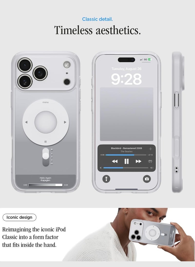 Spigen غطاء حماية Ultra Hybrid MagFit لجهاز iPhone 17 Pro Max مع MagSafe (2025) - فضي كلاسيكي - Image 4