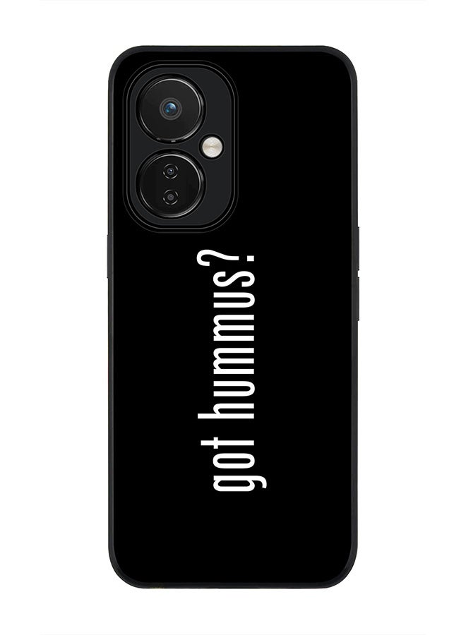 Stylizedd Rugged Black edge case for Nord CE 3 Lite Slim fit Soft Case Flexible Rubber Edges Anti Drop TPU Gel Thin Cover - Got Hummus? - Image 1