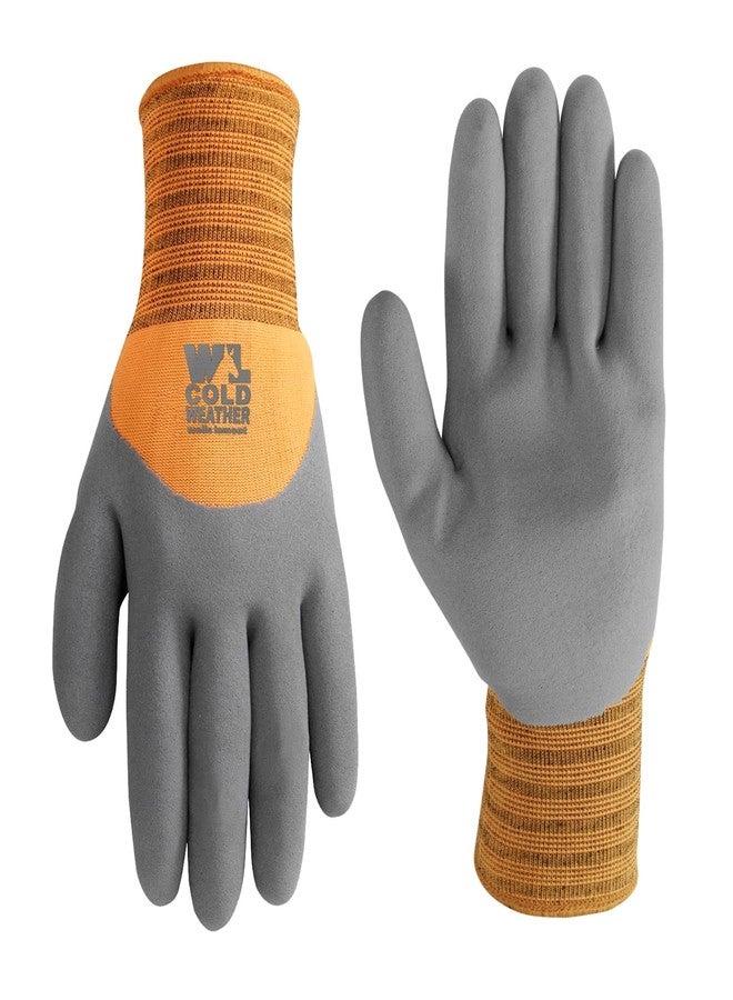 WELLS LAMONT Men's HydraHyde Cold Weather Work Gloves, Water-Resistant Latex Coating, Large (555L) - Image 1