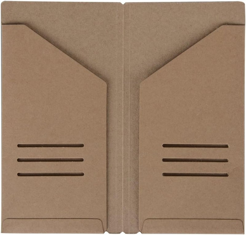 نيو ستور حزمة ملحقات السفر من Kraft File Folder + Zipper Pouch & Card Sleeve - إعادة تعبئة لدفتر المسافر القياسي - Image 2