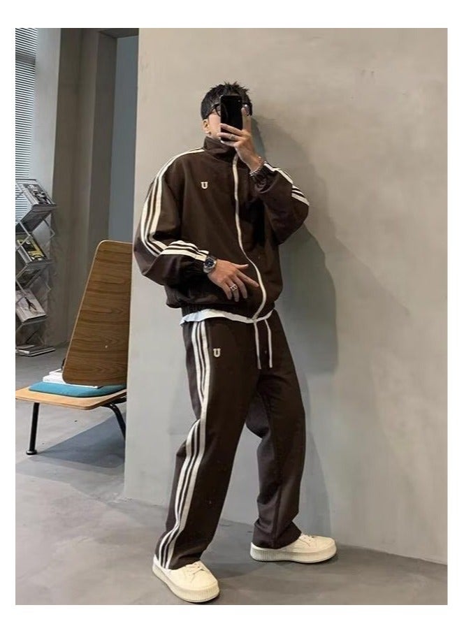 KUYING Men's loose sportswear and sports pants two-piece set  - Image 1