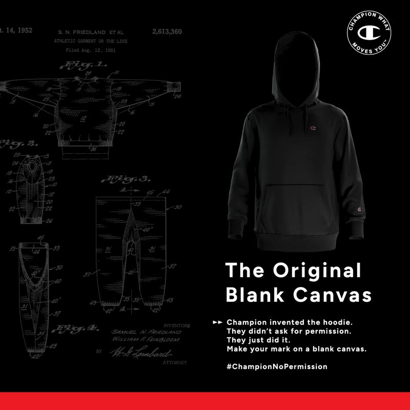 Champion Champion Men's Crewneck, Powerblend Fleece Sweatshirt, Crewneck Sweatshirts, Black C Logo(Reg. or Big & Tall)  - Image 5