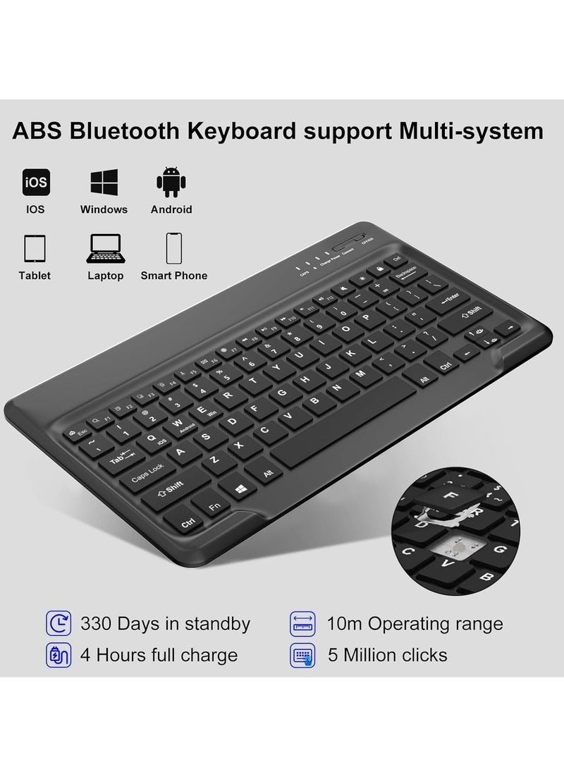 ميجوفاست حافظة لوحة المفاتيح لجهاز Galaxy Tab S9 FE من الإنجليزية إلى العربية، لوحة مفاتيح لاسلكية قابلة للفصل، غطاء واقٍ (Galaxy Tab S9 FE(10.9 بوصات) أسود - Image 4