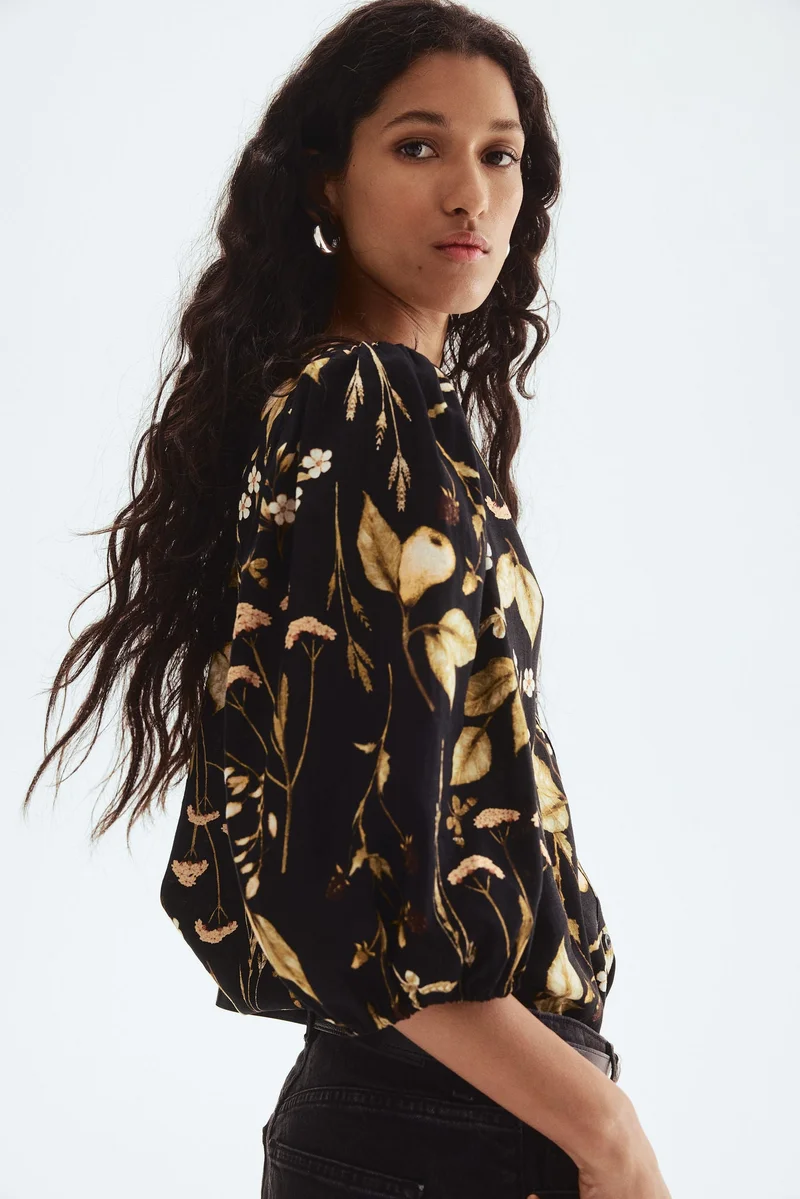 H&M Linen-blend blouse