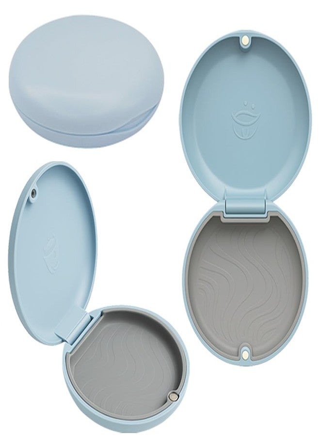 Dentosmile Slim Aligner Case/Aligner and Retainer Case/Dental Orthodontic Retainer Box - Sky Blue Colour with Silicone Layer - Image 1