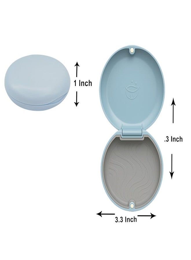 Dentosmile Slim Aligner Case/Aligner and Retainer Case/Dental Orthodontic Retainer Box - Sky Blue Colour with Silicone Layer - Image 3