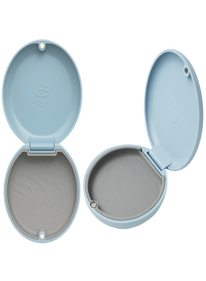 Dentosmile Slim Aligner Case/Aligner and Retainer Case/Dental Orthodontic Retainer Box - Sky Blue Colour with Silicone Layer - Image 4