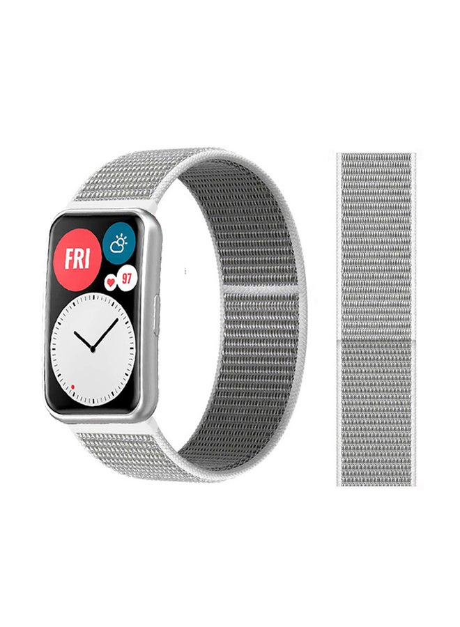 Loquat Replacement Nylon Band For Huawei Watch Fit White - Image 2