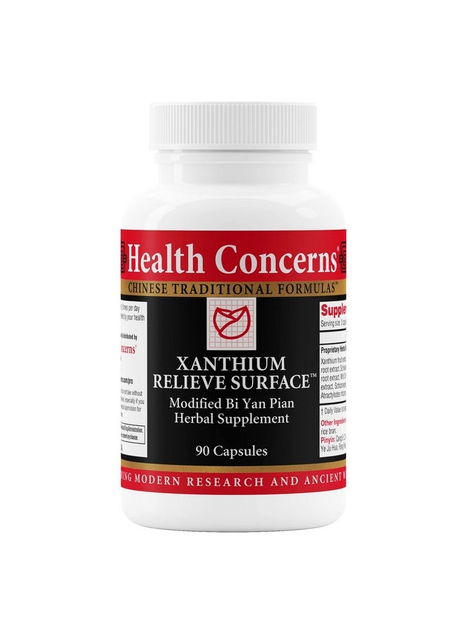 Health Concerns Xanthium Relieve Surface - Phlegm & Sinus Allergy Support - Nasal Congestion Capsules - 90 Capsules  - Image 1