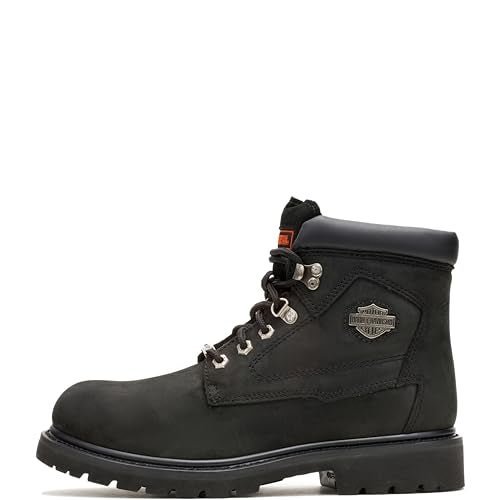 HARLEY DAVIDSON Harley-Davidson Men's Badlands Leather Motorcycle Casual Boot, Black, 8 Wide - Image 2