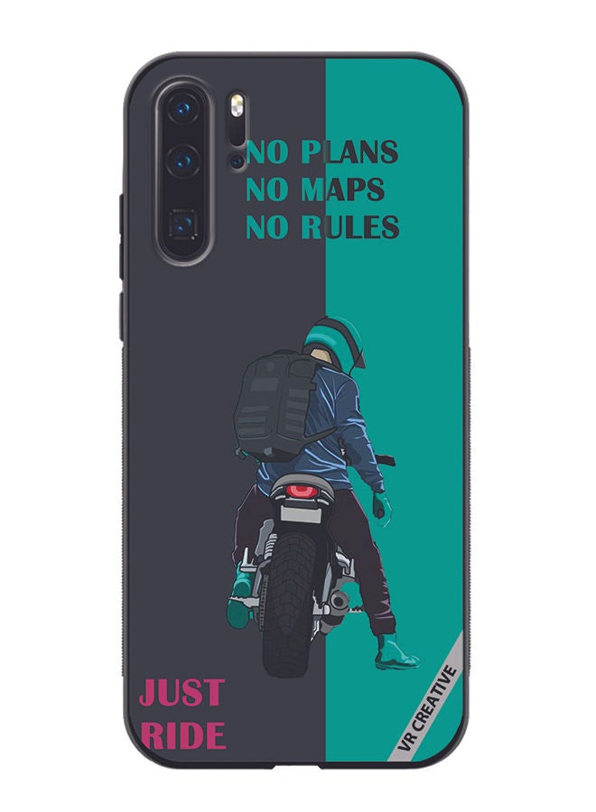 VR CREATIVE Protective Case Cover For Huawei P30 Pro Just Ride Design Multicolour - Image 1
