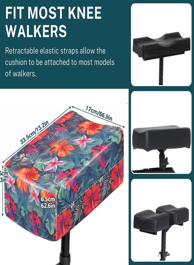 KUAZIDAR Knee Scooter Cushion Cover - 2.6in Highly Resilient Memory Foam, Comfortable Walker Pad, Removable and Washable Cloth Cover, Fits Most Knee Scooter - Image 4