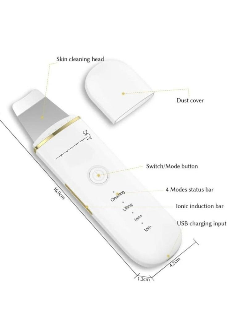 PRIME - Blackhead Remover Pore Cleaner with 4 Modes Whitehead Remover Ultrasonic Deep Facial Clean Machine Skin Scrubber Pimple Extractor Pores Unclog Face Cleanser Peeling Shovel Rechargeable - Image 1