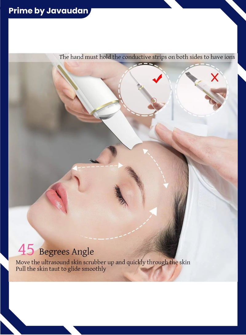 مزيل الرؤوس السوداء، منظف المسام مع 4 أوضاع، مزيل الرؤوس البيضاء، جهاز تنظيف عميق للوجه بالموجات فوق الصوتية، جهاز تنظيف البشرة، استخراج البثور، تنظيف المسام، منظف الوجه، مجرفة التقشير، قابلة لإعادة ا - Image 2