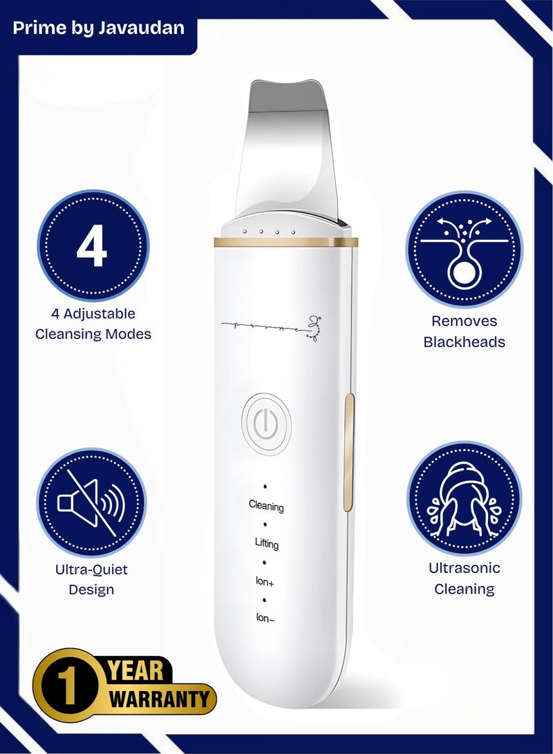 مزيل الرؤوس السوداء، منظف المسام مع 4 أوضاع، مزيل الرؤوس البيضاء، جهاز تنظيف عميق للوجه بالموجات فوق الصوتية، جهاز تنظيف البشرة، استخراج البثور، تنظيف المسام، منظف الوجه، مجرفة التقشير، قابلة لإعادة ا - Image 1