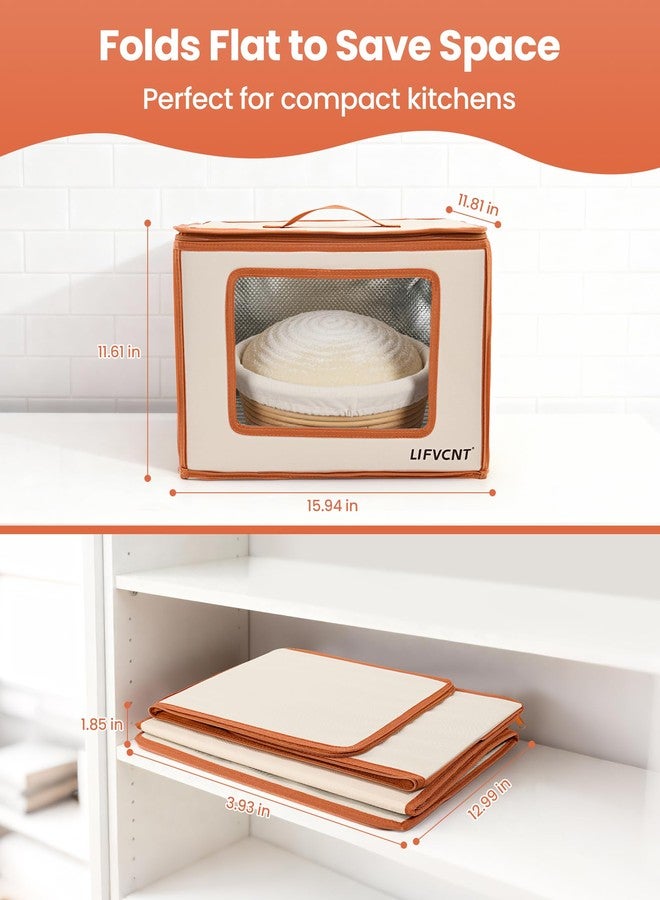 LIFVCNT Folding Proofing Box with Metal Rack & Water Tray, Bread Proofer with 68-132°F Temp Control & 99H Timer | Dough Proofing Box for Sourdough, Pizza, Kombucha,Yogurt, Bread Baking - Image 3