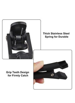 Y&D SYOSI Laundry Hooks Clip Plastic Clothes Pins Super Strong Hanger Clips Swivel for Clothing Store Home Office Workshop Curtain White Black 20 PCS  - Image 3