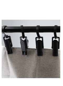 Y&D SYOSI Laundry Hooks Clip Plastic Clothes Pins Super Strong Hanger Clips Swivel for Clothing Store Home Office Workshop Curtain White Black 20 PCS  - Image 4