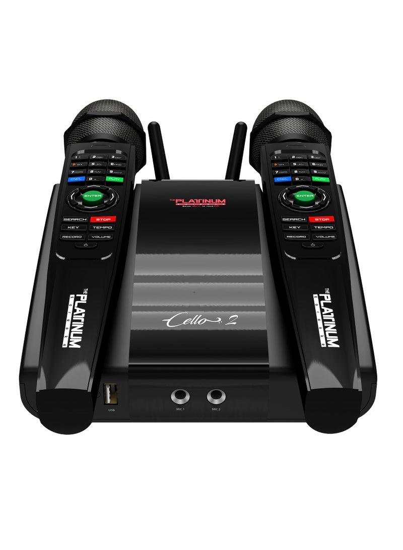 PLATINUM KARAOKE CELLO V2 WITH TWO WIRELESS MIC   24000 ENGLISH ,TAGALOG & INDIAN SONGS - Image 1