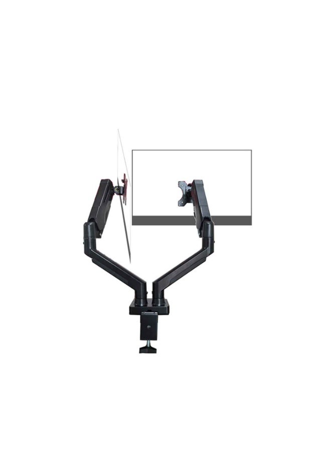 Dual Monitor Arm,Full Adjustable Dual Monitor Stand,for 17 to 27 Inch Computer Screens,Full Motion VESA 75x75/100x100,With C-Clamp and Grommet Base, Each Arm Holds 2-9 kg - Image 1