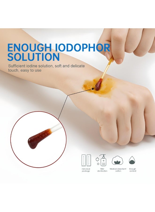 Sumifun disposable broken iodophor cotton swab home travel emergency disinfection 60 sticks - Image 2
