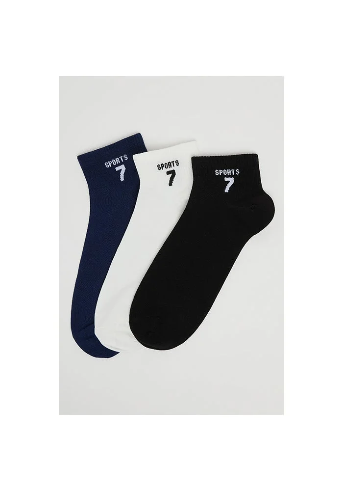 أر أند بي 3 Pack Patterned Ankle Socks