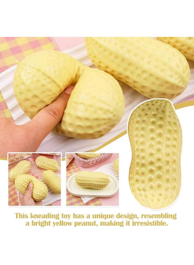 ATRJSZ Peanut Squishy, Slow Rising Stress Relief, Realistic Peanut Shaped Squeezes Balls, Soft Cute Fruit Anxiety Relief Dough Decompression Gift - Image 3