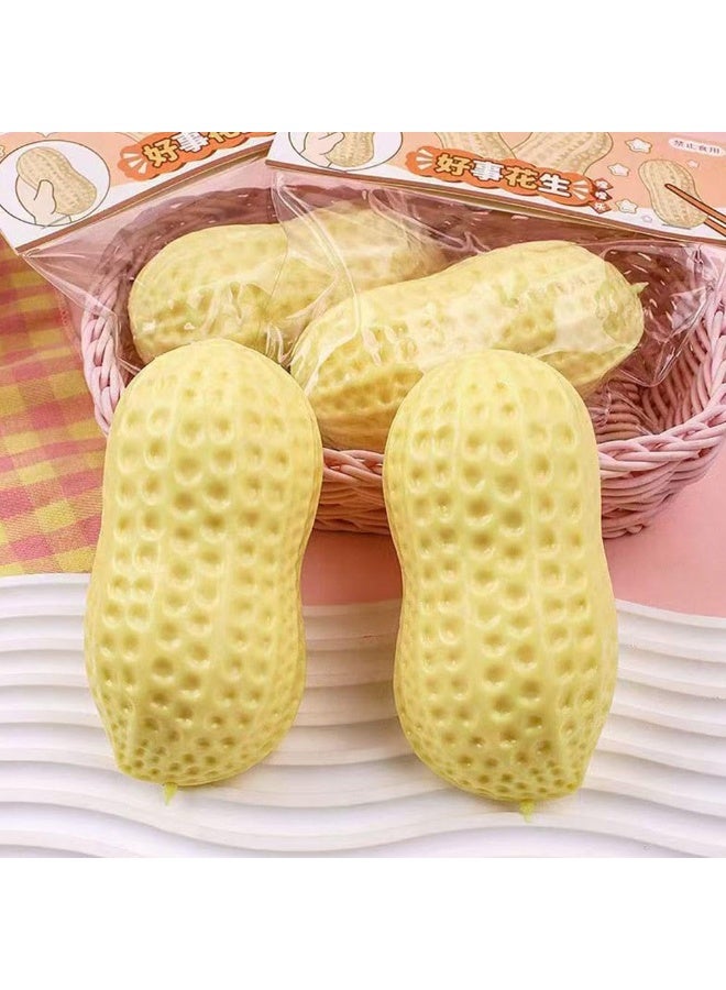 ATRJSZ Peanut Squishy, Slow Rising Stress Relief, Realistic Peanut Shaped Squeezes Balls, Soft Cute Fruit Anxiety Relief Dough Decompression Gift - Image 4