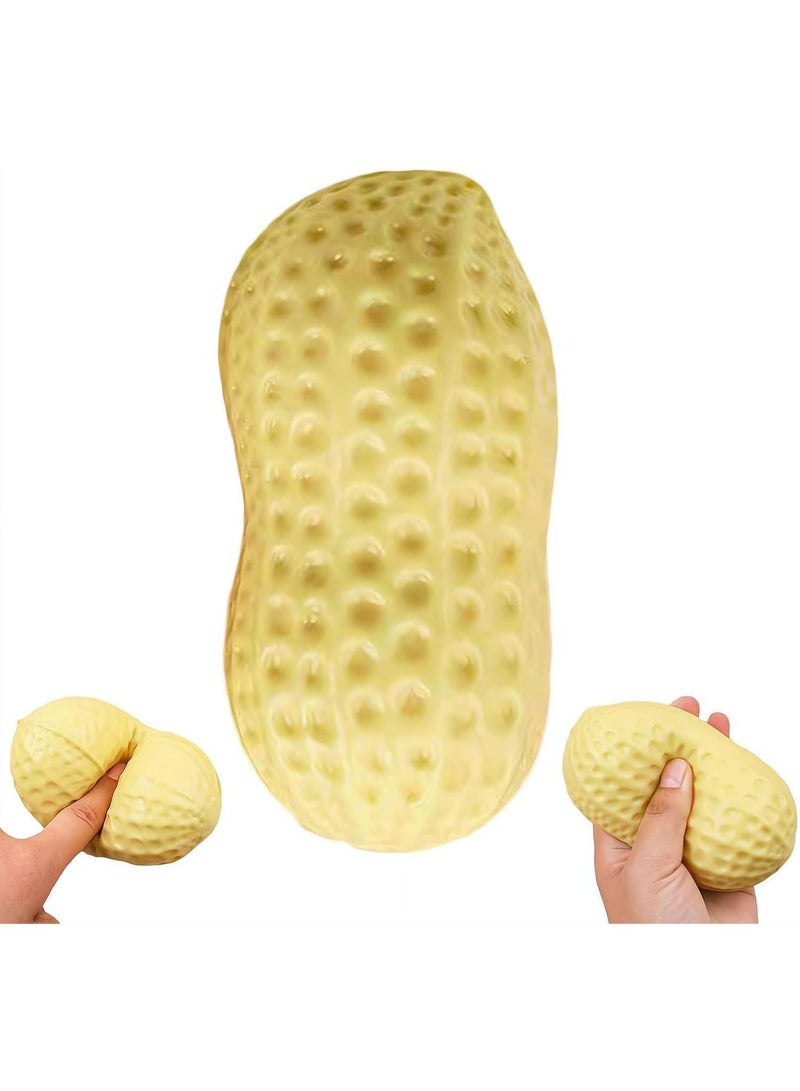 ATRJSZ Peanut Squishy, Slow Rising Stress Relief, Realistic Peanut Shaped Squeezes Balls, Soft Cute Fruit Anxiety Relief Dough Decompression Gift - Image 1