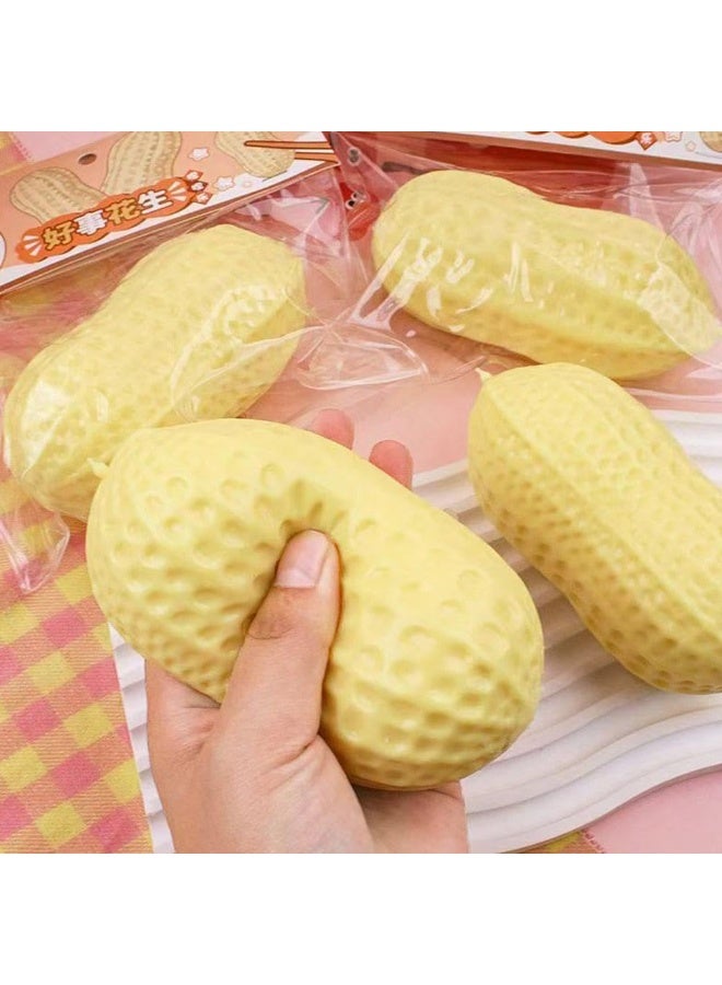 ATRJSZ Peanut Squishy, Slow Rising Stress Relief, Realistic Peanut Shaped Squeezes Balls, Soft Cute Fruit Anxiety Relief Dough Decompression Gift - Image 2