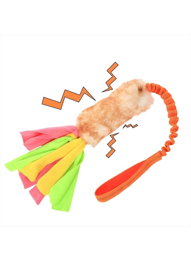 SCHITEC Dog Tug Toy, Bungee Tug of War Rope Toys with Squeaky Sound for Exercise & Interactive Play Games, Puppy Training Pull Toy for Small Medium Large Dogs - Image 1